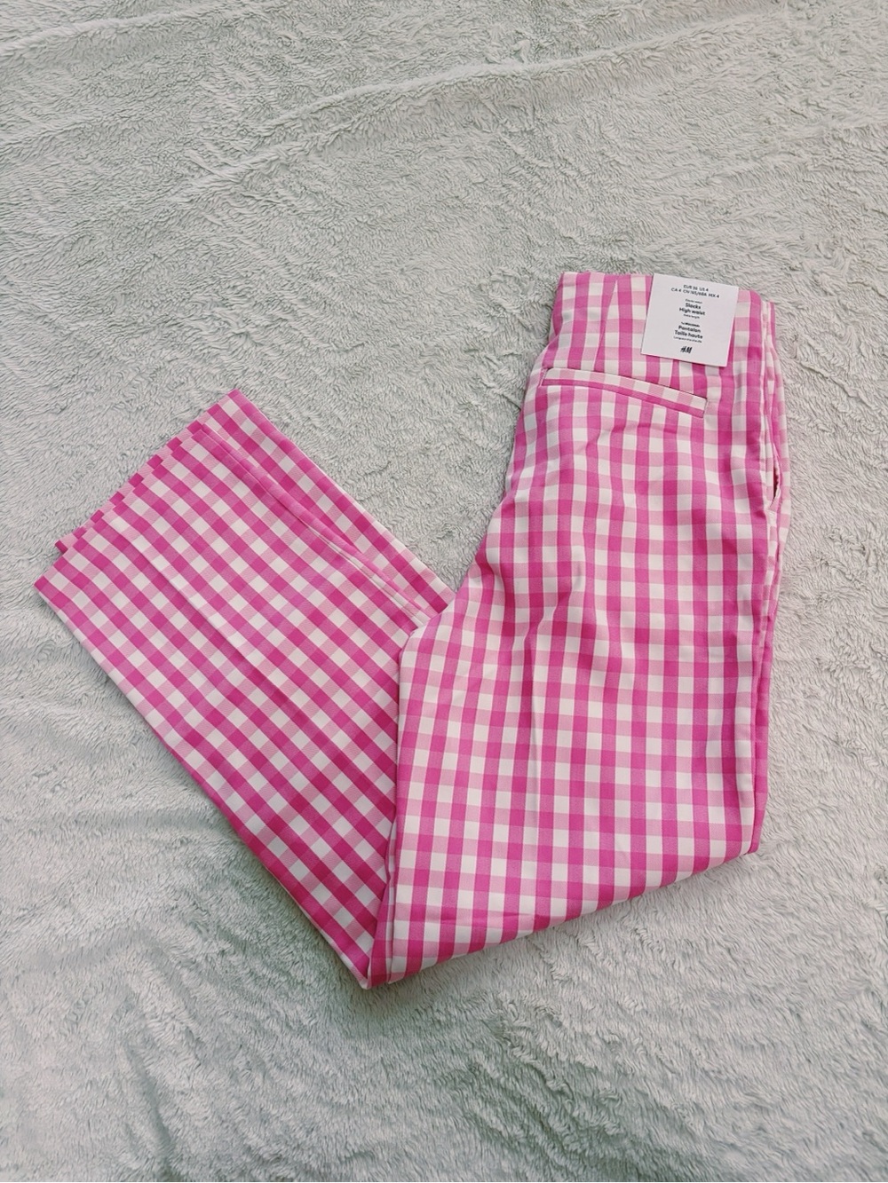 H&M Pink and White Gingham Pants - Picture 2 of 2